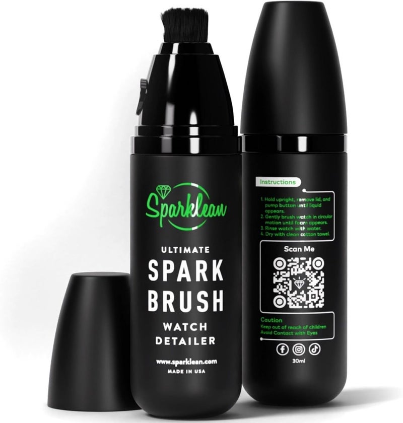 SPARKLEAN Sparkbrush Premium Watch Cleaner Kit - Ultimate Watch Cleaning Brush with Ultra-Fine Bristles - Watch Polishing Kit for All Metals - Premium Watch Cleaning Kit to Remove Dirt & Grime on Watches - Image 1